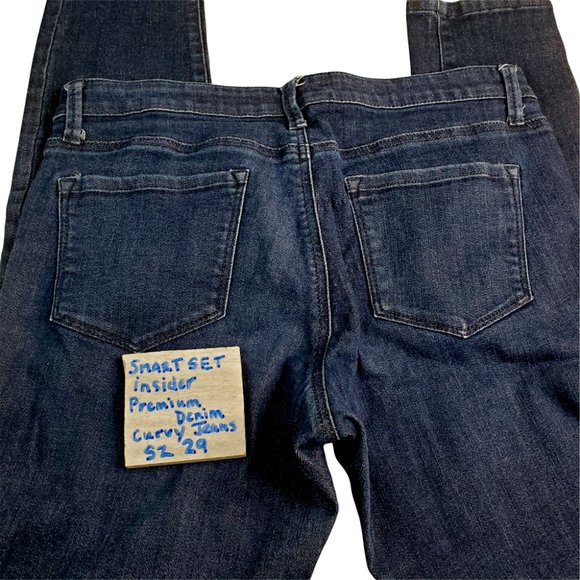 Smart Set Insider Premium Denim Women's Skinny Fit Curvy Jeans Size 29 Dark Wash - Picture 4 of 7